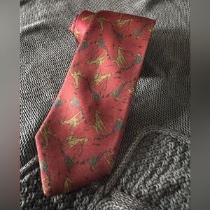 Vintage Eagle Shirtmakers Silk Tie - Equestrian Horse Print